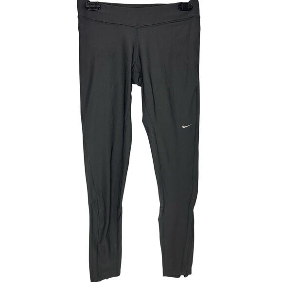 Nike Dri-Fit Gray Leggings Women's Size Small Zip Athleisure Active Workout Run - Picture 1 of 10